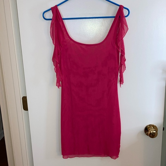 Womens Sexy, Pink Body-con Mini Dress. Size M - Picture 3 of 10
